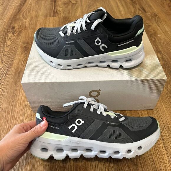 On Running Shoes - On Cloudrunner black running athletic training lace up shoes sneakers sz 9 new
